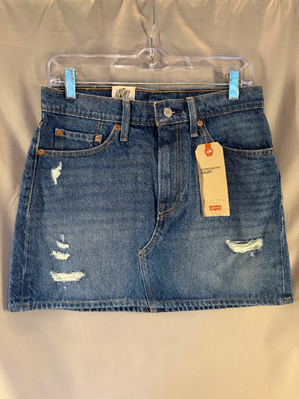 Levi's Deconstructed Denim Skirt in Blue color - Size 6 | W28 (NWT)